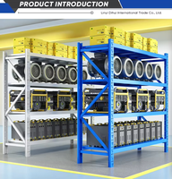Rayonnages et étagères de stockage industriels à 5 niveaux réglables en acier pour entrepôt avec solution de stockage robuste