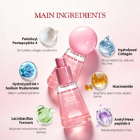 Spray hydratant, éclaircissant et apaisant pour le visage à base de collagène en peptides, marque privée GZ