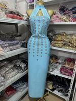 Nouvelle Robe d'Été 2026 pour Femme – Élégante, Dos Nu, Sexy, Strass Scintillants, Luxe Léger, Décontractée, Style Européen et Américain, pour Soirée