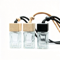 Diffuseur d'arômes carré en bois à suspendre pour voiture, 10 ml, flacon de parfum désodorisant avec bouchon à vis – Meilleures ventes
