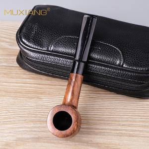 Muxiang Wooden Smoking Pipe Straight Type 9mm Tenon Joint Tobacco Pipe Personal Gift - Product Image 2