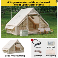 Tente de camping gonflable d'extérieur, imperméable, pour glamping, tente gonflable pop-up, chapiteau gonflable portable, maison de luxe