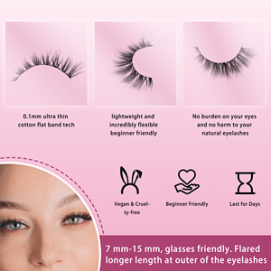 Pestañas de Ojo de Gato al por Mayor, 7-15 mm, Pestañas Postizas de Visón Sintético, Esponjosas, con Efecto Alado, Pestañas Completas, Pestañas Postizas Naturales de Zorro para Maquillaje - Product Image 4