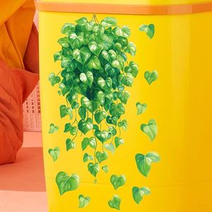 Autocollants muraux en forme de vigne verte pour salon et chambre à coucher, plantes vertes, autocollants muraux imperméables autocollants - Product Image 5