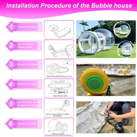 PVC de qualité commerciale 3m maison à bulles rebondissante événement de fête tente dôme à bulles enfants dôme transparent ballon tente de jardin maison à bulles