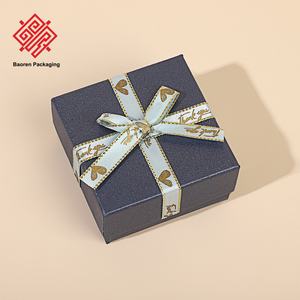 Baoren Art Paper Jewelry Accesorio Cajas de embalaje Anillos Stud Pendientes Pulseras culturales y recreativas Top Bottom Covers Box - Product Image 2