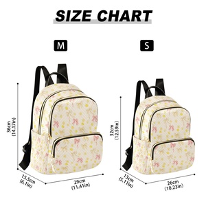 Luxury Backpack Women's Fashion Customs Bow Patterns Custom <b>Sublimation</b> Women Fashion Large Size Backpacks - Product Image 3