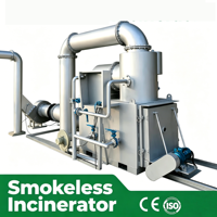 Incinérateur d'animaux sans fumée avec moteur et pompe pour le traitement des déchets avicoles agricoles 380V/220V 2.2kW