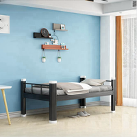 Cadre de lit en métal simple avec matelas en dortoir scolaire à domicile pas cher pour étudiant et adulte