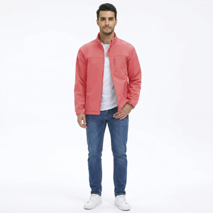 Chaqueta Softshell Personalizada de Alta Calidad para Hombre, Impermeable, Cortavientos, 100% Algodón, Talla Grande, con Capucha y Logotipo Frontal - Product Image 1