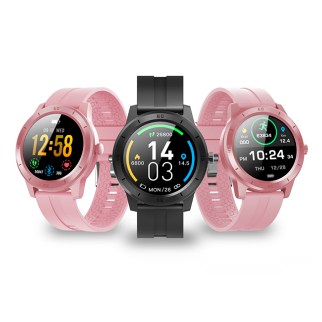 GPS модные IP68 Водонепроницаемые спортивные Смарт-часы с пульсометром шагомером фитнес-трекером круглые Смарт-часы