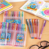 Stylos gel à pointe bille de 1,0 mm, encre fluorescente |   Recharges remplaçables de 4 à 12 couleurs pour Bullet Journaling, étudiants et amateurs