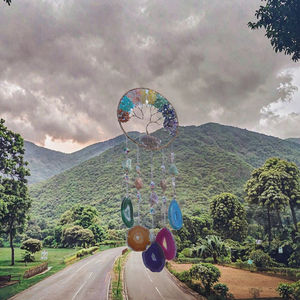 Attrape-rêves en cristal naturel, art populaire, attrape-vent, attrape-soleil, arc-en-ciel, pendentif lune, ornement de Noël, un article très vendu - Product Image 3