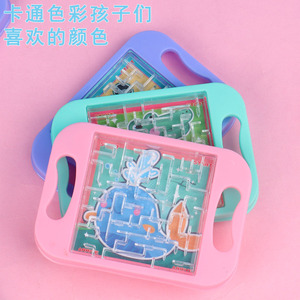 Mini laberinto de equilibrio de 10x7cm, juguete educativo de plástico para niños de 2 a 4 años, juego de rodar bolas del tamaño de la palma de la mano, unisex - Product Image 3