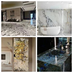 Décoration d'intérieur de luxe, dalle de marbre blanc Calacatta poli, dalles de sol en marbre, Italie, Calacatta ou dalle de marbre poli doré, plateau de table - Product Image 6