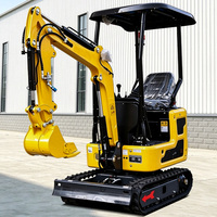 Harga Grosir Excavator Mini 3 Ton CE Euro 5 EPA Excavator Kompak Beroda Rantai 1 Ton 2 Ton Excavator Kecil Perawatan Mudah untuk Dijual