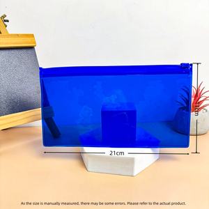 Transparent PVC fichier sac PVC pochette à fermeture éclair en plastique fichier organisateur fourre-tout étanche portefeuille école bureau titulaire <span class=keywords><strong>Document</strong></span> sac - Product Image 2