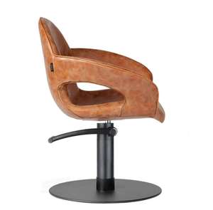 Sillón de Peluquería Princess Brown, Dorado, para Salón de Belleza y Maquillaje - Product Image 1