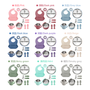 Multifunctional Silicone Baby Spoon and Bowl Set BPA Free Phthalate Free <b>Toddler</b> Weaning Supplies - Product Image 6