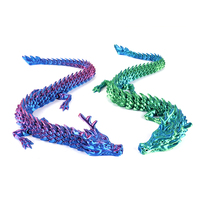 Ornements de dragon conjoint imprimés en 3D, dessin animé mobile, plantes de dragon créatives, rocaille, décoration d'aménagement paysager d'aquarium, 30cm