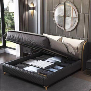 Cama doble de diseño italiano Cama de <span class=keywords><strong>matrimonio</strong></span> China Cama doble de diseño italiano - Product Image 5