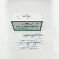 Suture en polyester tressé vert | Point chirurgical non résorbable pour usage hospitalier