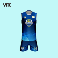 Seragam Bola Voli Biru Terbaru Set Jersey Olahraga Pria