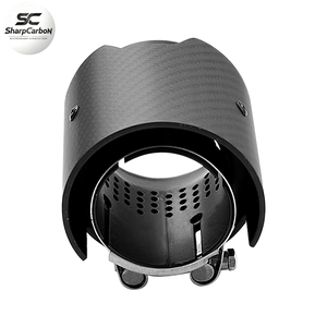 Embout d'échappement en fibre de carbone M Performance pour <span class=keywords><strong>BMW</strong></span> M2/<span class=keywords><strong>M3</strong></span>, modification de silencieux automobile, tuyau d'échappement noir - Product Image 4