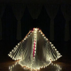 LED Luminous Silver Yellow Light Split Cape Halloween Belly <b>Dance</b> Performance Clothing Wings Props NEW ARRIVALS Party Novelties - Product Image 6