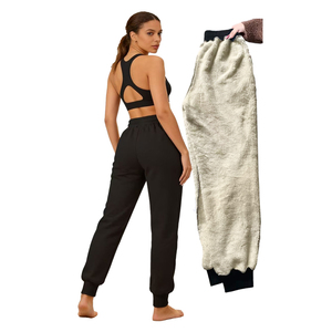 Manufacturer Wholesale High Quality Winter Pants Warm <strong>Fleece</strong> Fur Sherpa <strong>Lined</strong> <strong>Women</strong> Sweatpants <strong>Joggers</strong> - Product Image 1