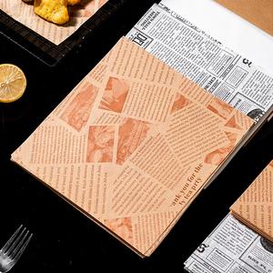 Customized Logo Printing <b>Food</b> Grade Disposable Baking Paperboard-Oil Resistant Parchment Sandwich Hamburger Bread Packaging - Product Image 2