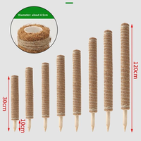 Tige de mousse de coco de 40 cm, bâton de soutien pour plantes grimpantes en fibre de coco, poteau de croissance pour plantes 'Turtle Back', bâton de coco en fibre de coco