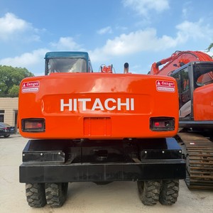 Excavadora Usada Hitachi EX100WD con Ruedas de Goma, 10 Toneladas, Cucharón de Excavación, Neumáticos Usados, en Venta a Precio Económico - Product Image 2
