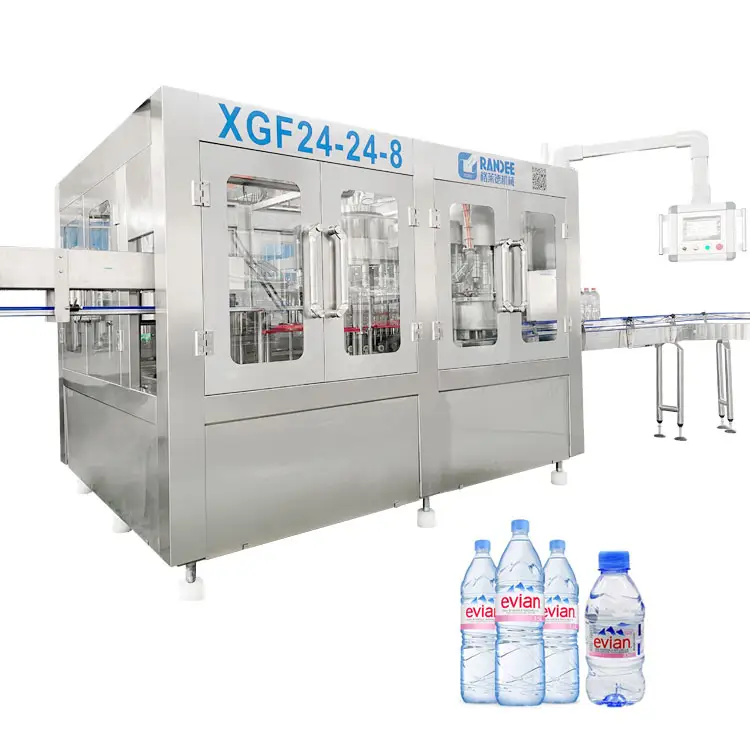 Complete bottle machine whole production line 24-24-8 xgf 14 12 5 water filling machine mineral water bottling plant project
