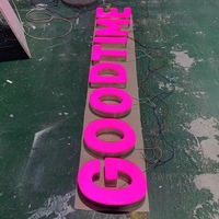 Letras de Canal LED Iluminadas de Acrílico Cristalino 3D a Prueba de Agua Personalizadas, de Acero Inoxidable, para Publicidad en Exteriores