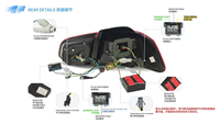 Luz Trasera LED para VW Golf 6, Lente Transparente, Nueva Actualización Retrofit, Luces de Circulación Diurna 6000K 6000 Lúmenes, Plug and Play 2008-2013