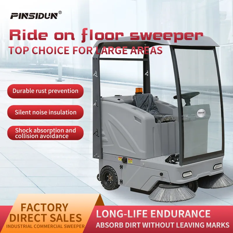 PSD-SJ1400 used tractors machine for making rides on the farm Auto Industrial Floor Scrubber Floor Sweeper