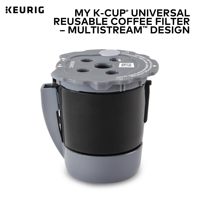 Filtre à café réutilisable K Cup compatible avec la machine à café Keurig MultiStream, dosette de café rechargeable grise