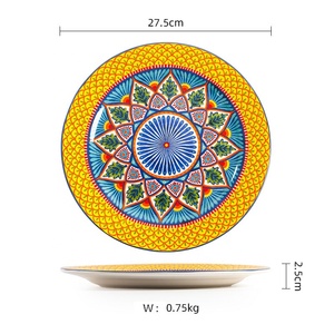 Factory Wholesale Hand-painted Ceramic Plates Household Kitchen Utensils Plates Bowls Tableware Sets - Product Image 4