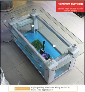 Ultra Wit Ecologisch Glas Aquarium Modern Aquarium Schildpad Tank Voor Woonkamer Sofa Tafelblad Curling Salontafel-Groothandel - Product Image 5