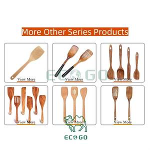 Support de rangement pour ustensiles de cuisine en bois d'acacia durable, 9 pièces, avec ensemble de spatules et support de rangement, sans danger pour les aliments - Product Image 5