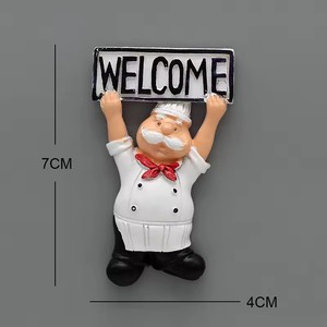 Aimants de réfrigérateur créatifs en forme de chef cuisinier, aimants 3D pour réfrigérateur, autocollants de personnage de dessin animé pour réfrigérateur, décoration de la maison, cadeaux - Product Image 3