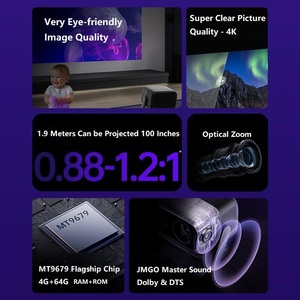 โปรเจคเตอร์วิดีโอออปติคอล JMGO N3 Ultra 4K Native พร้อมเลเซอร์สามสี 4600 CVIA สมาร์ทโฮม 3D WiFi สำหรับ Android 11 N3 Ultra N3 Ultra M - Product Image 3