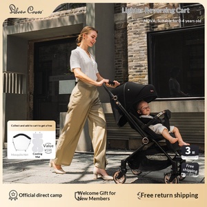 Poussette bébé pliable légère en alliage d'aluminium réversible, quatre roues avec amortissement indépendant, capacité 25 kg - Product Image 5