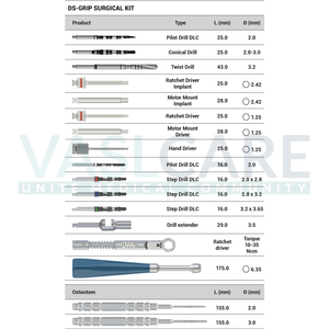 Kit chirurgical universel pour implants dentaires, outils Aqua Toca, instruments d'implantologie dentaire, certifié CE Classe I - Product Image 4