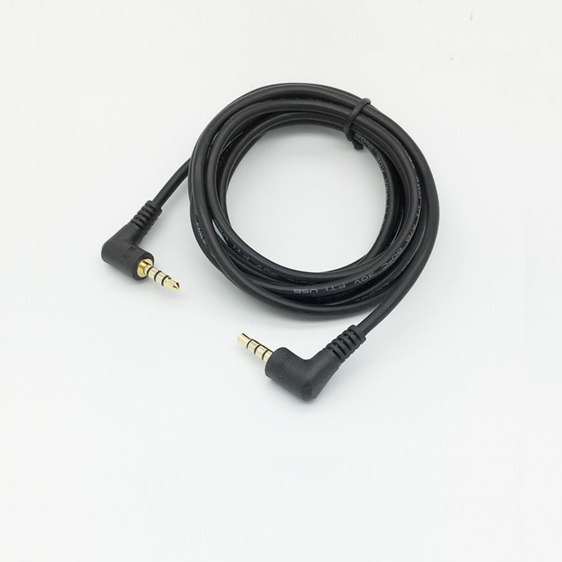 Custom Right Angle Stereo 4 Pole 3 Pole 3.5mm Male to 3.5mm Male Adapter Audio Cable