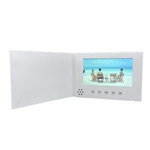 Tarjeta de Felicitación Electrónica Portátil con Video, Libro de Video en Blanco con Pantalla LCD para Publicidad Comercial, Folletos Digitales en Papel - Product Image 1