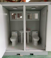 Préfabriqué Conteneur WC Double Toilettes pour Homme et Femme Portable Toilette Camping Extérieur