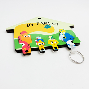 Cadeaux du Nouvel An, remerciement client, supports de sublimation de luxe, <span class=keywords><strong>porte</strong></span>-clés en MDF, <span class=keywords><strong>porte</strong></span>-clés familial - Product Image 2