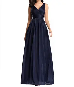 Ever-pretty Women Ruched Empire Waist Brides Dress Glitter Shiny Bridesmaid Dress Luxury Party Dress Vintage OEM Service Adults